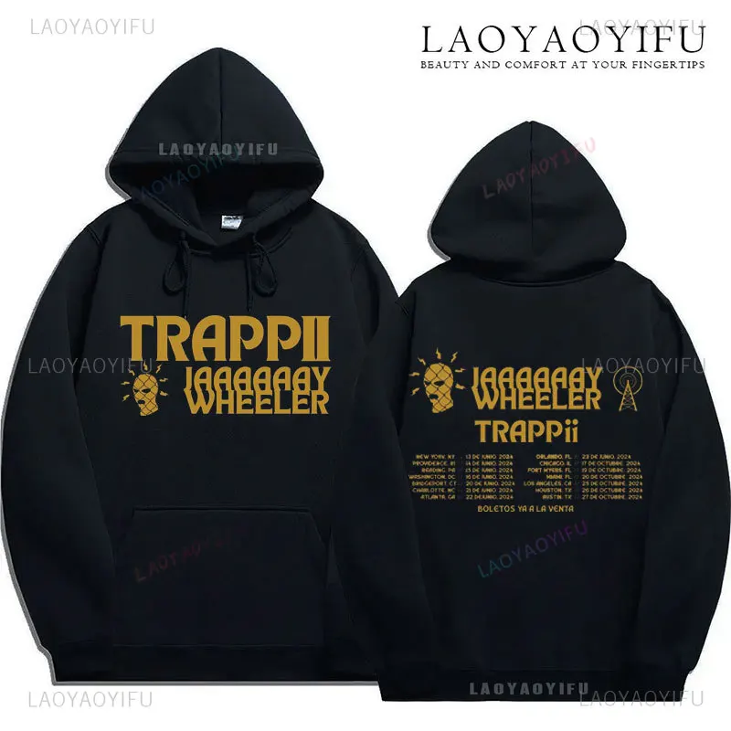De Tournée Jay Wheeler толстовки Trappii 2024 Tour Album Merch для женщин и мужчин модная повседневная