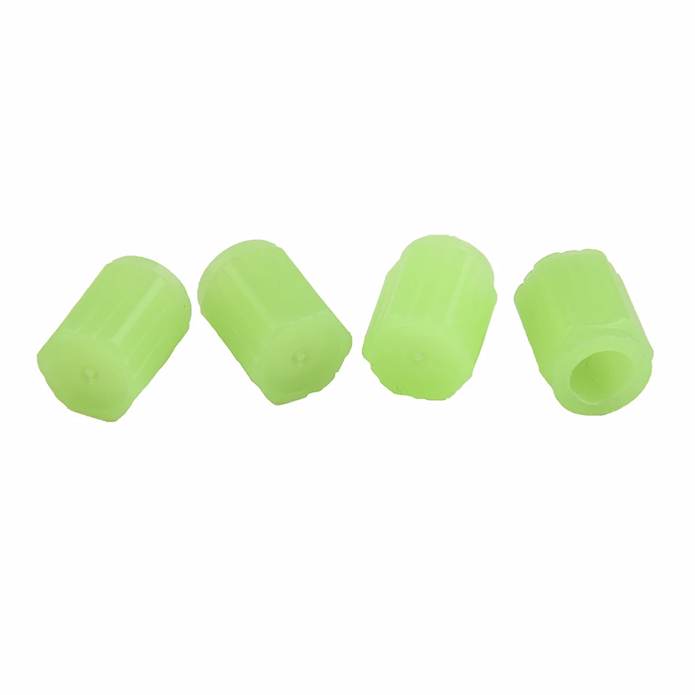 

4pcs Car Tire Valve Cap Car Tire Valve Cap ABS Material Bike Fluorescent Green Rubber SUVs Bike 100% Brand New & Good Quality
