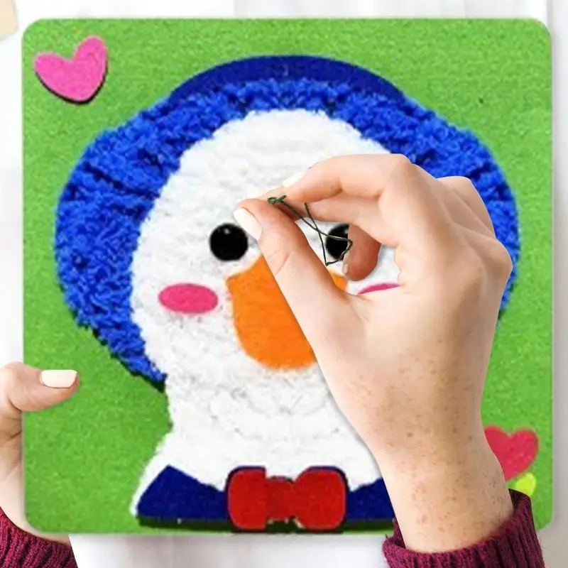 Креативная роспись для валяния начинающих набор вышивания шерсти животных куклы