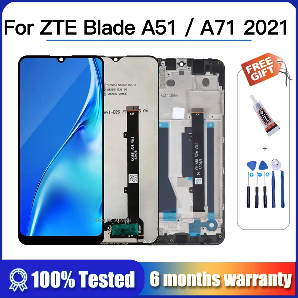 Оригинальные запасные части для ЖК-дисплея Zte Blade A51, A51 Lite, Zte Blade A71 2021, A7030