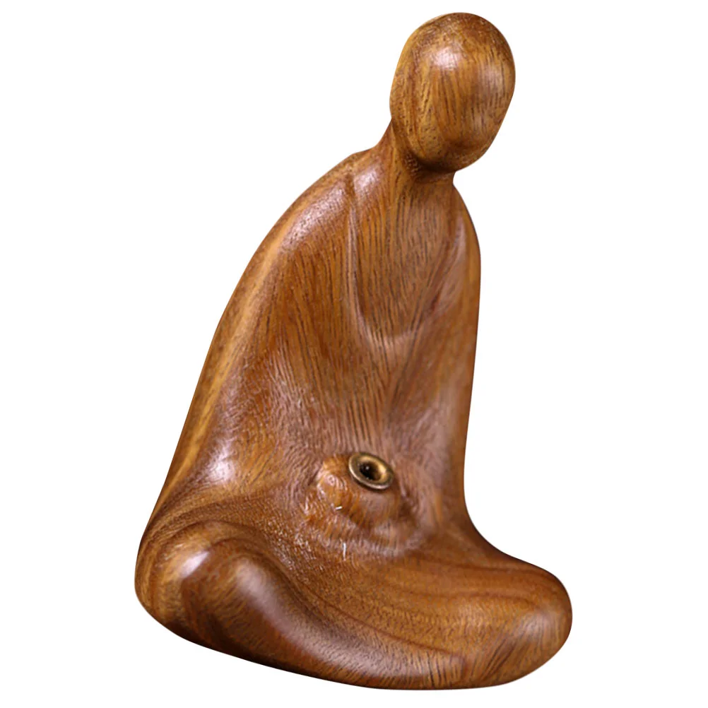 

Holder Burner Stick Monkstatue Wooden Cone Ash Catcher Stand Aromatherapy Tabletop Censer Ornament