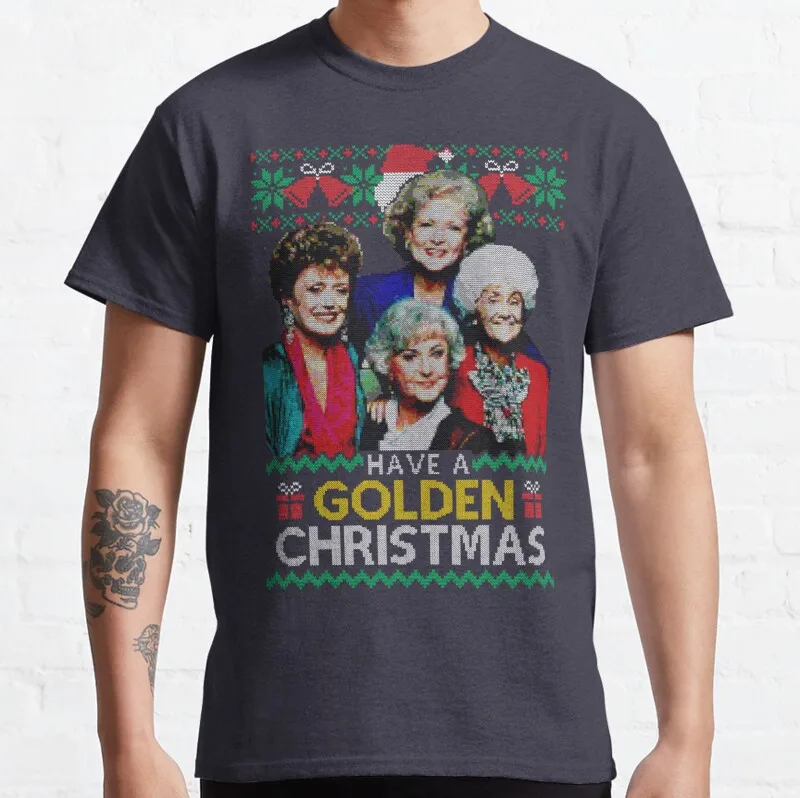 

New Golden Girls Christmas Classic T-Shirt Cotton Men Tee Shirt Custom Aldult Teen Unisex Digital Printing Tee Shirts Tee Shirt