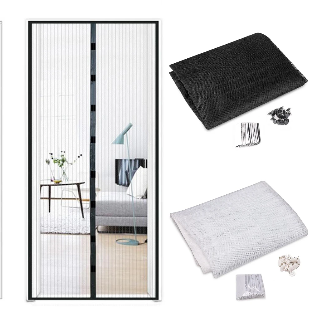 Premium Magnetic Screen Premium Summer Anti Mosquito Insect Fly Bug Curtains Automatic Closing Door Screens Mesh Net 100*210cm