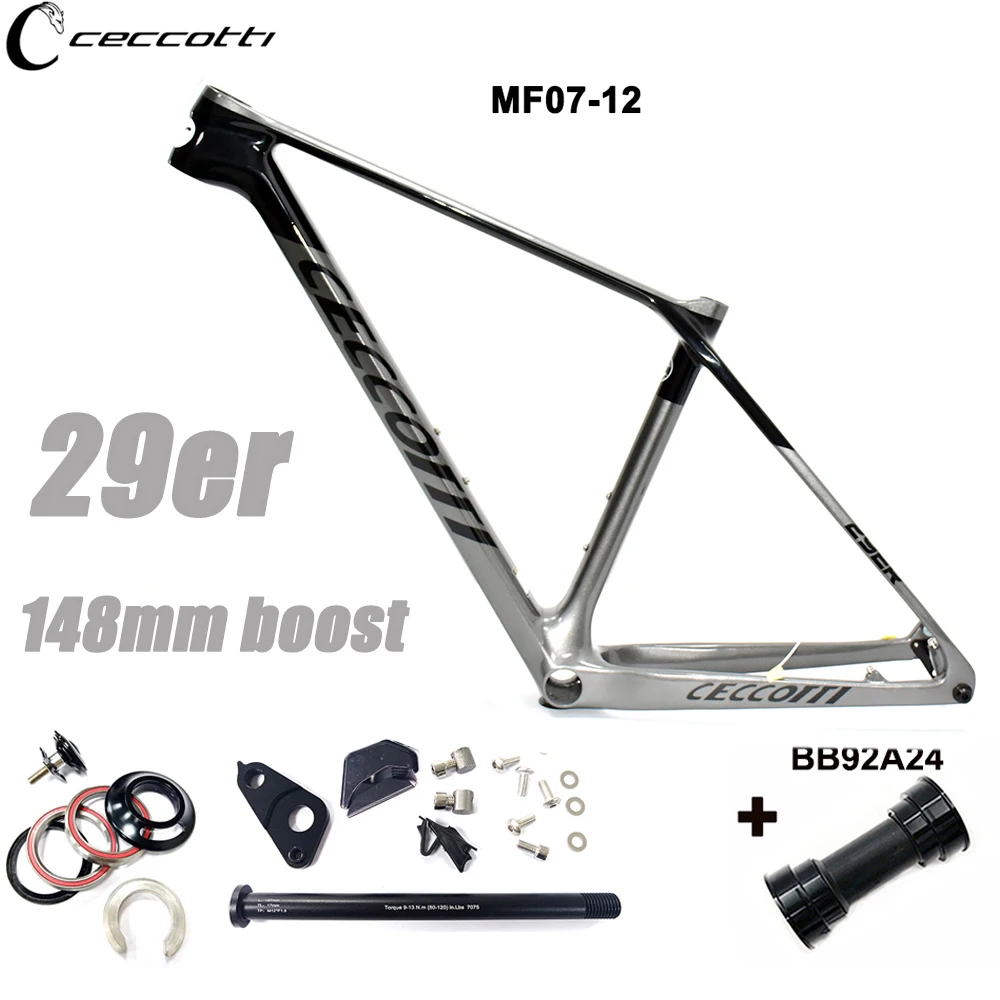 2023 CECCOTTI карбоновая рама 29er горный велосипед жесткие рамы 148*12 мм сквозная ось BSA