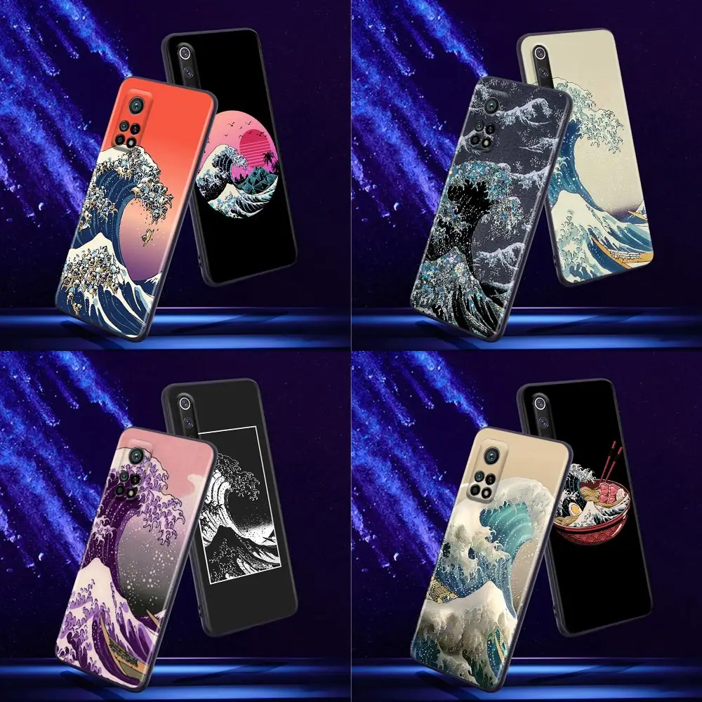 

Phone Case for Xiaomi Mi 9 9T SE Case 10T 10S MiA2 Lite CC9 Note 10 Pro 5G Silicone Cover The Big Wave of kanagawae