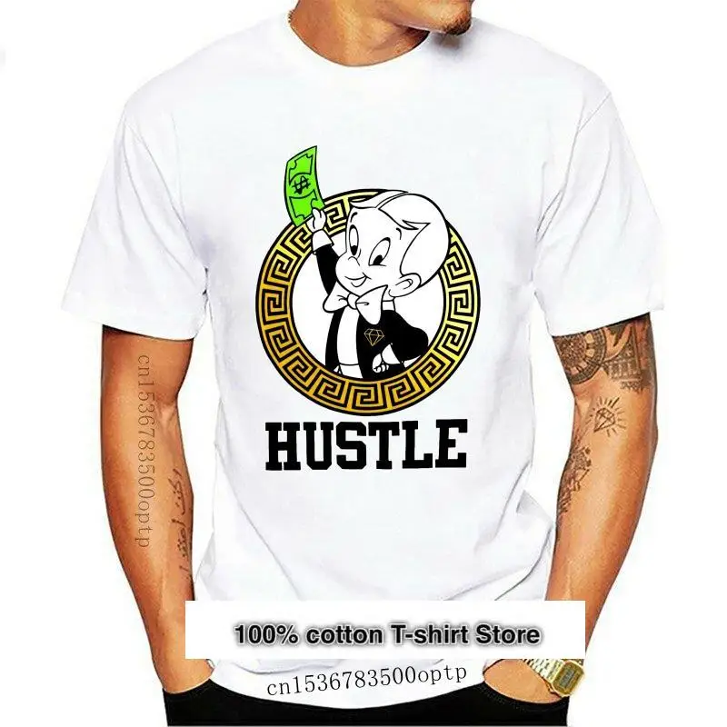 

Nuevo Richie Rich dinero Hustle camiseta para hombre blanco cómic de dibujos animados Retro Tee camiseta Retro