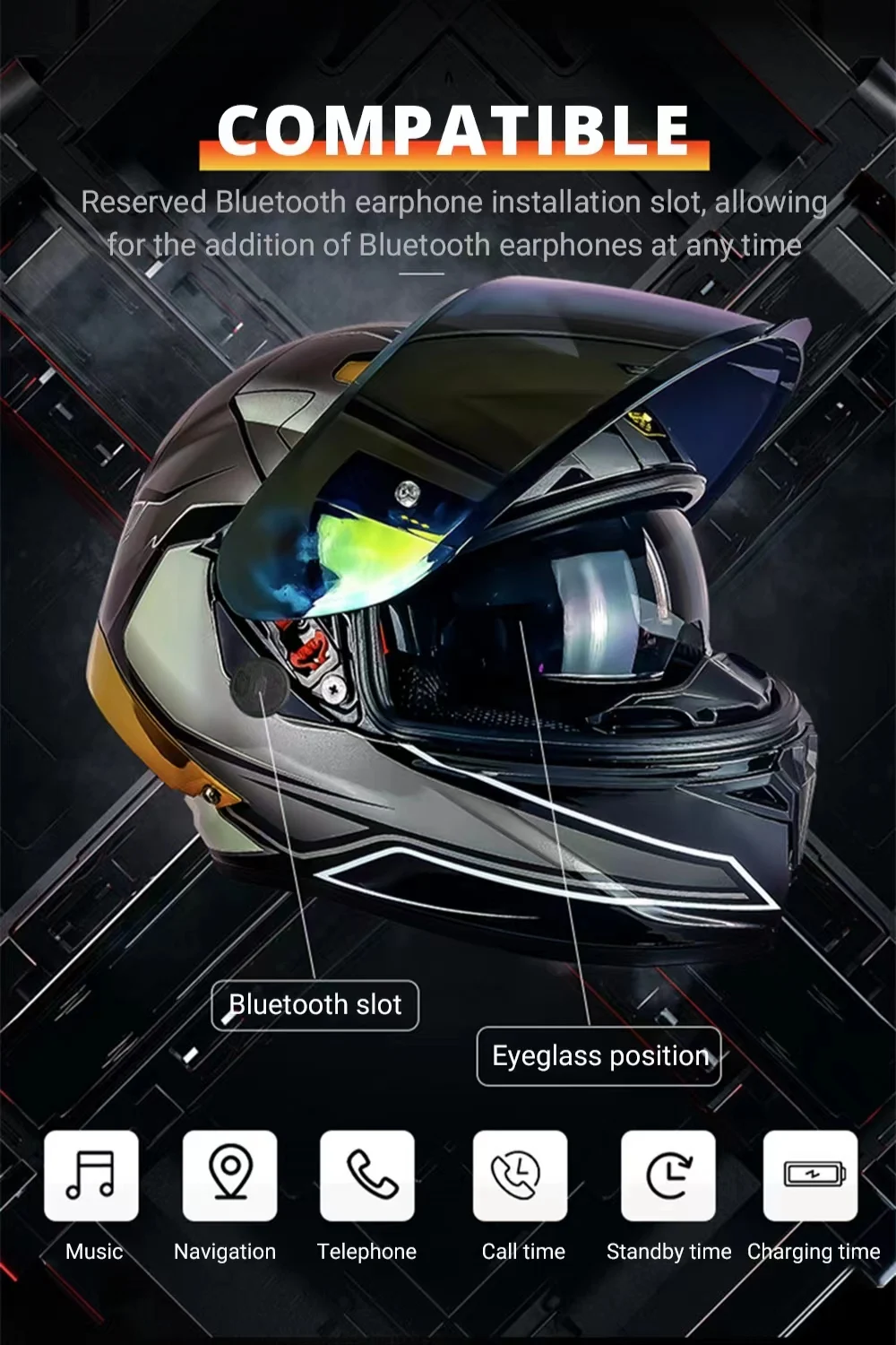 Мужской мотоциклетный шлем из углеродного волокна сертификация 3C двойные линзы