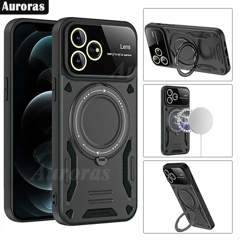 Auroras для ZTE Blade V50 Design Smart A73 4G Магнитный бронированный кронштейн Жесткий корпус AXON 50