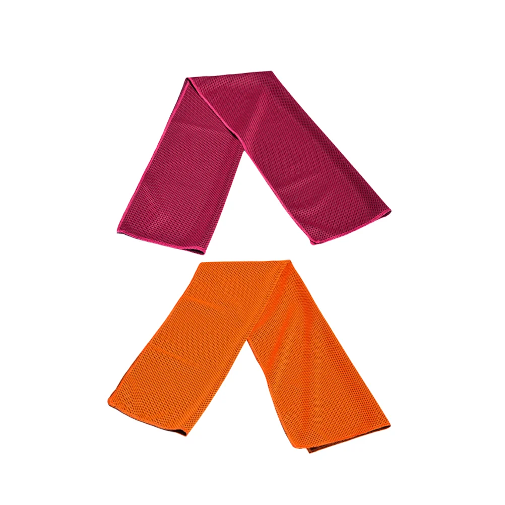 

2 Pcs Quick Dry Towel Fitness Sports Microfiber Cooling Towel Sports Supplies for Outdoor Running Camping Yoga Gym (Orange,