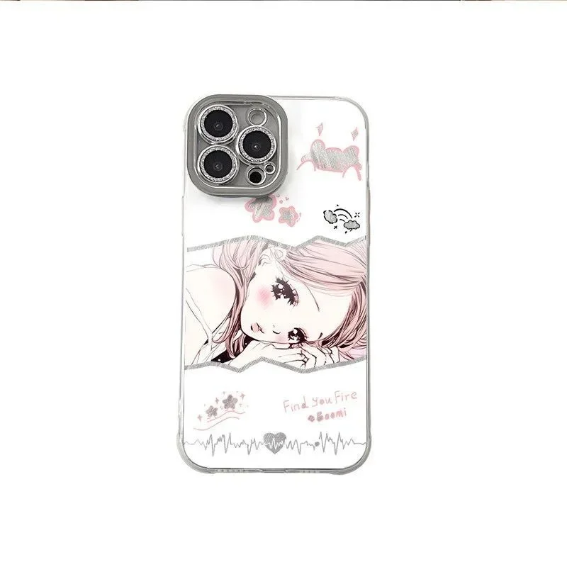 Фото Японский аниме-чехол с Наной Осаки для iPhone 17 16 15 14 13 12 11 Pro Max Plus Air, милый противоударный чехол с изображением девушки №5