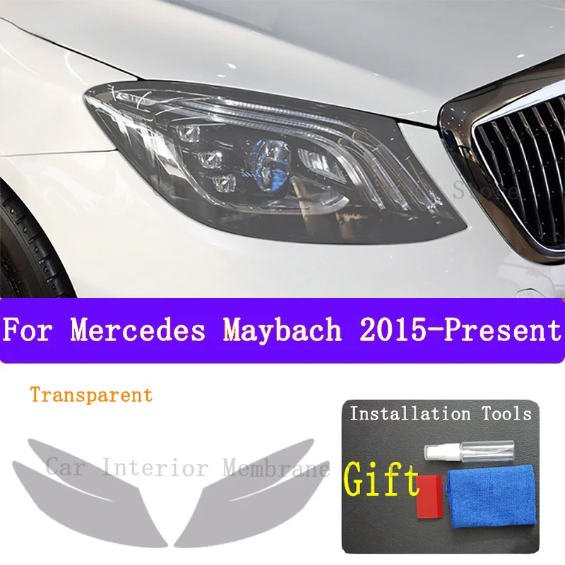 Для Mercedes Maybach 2022 ТПУ внешние фары автомобиля защитная пленка от царапин ремонт