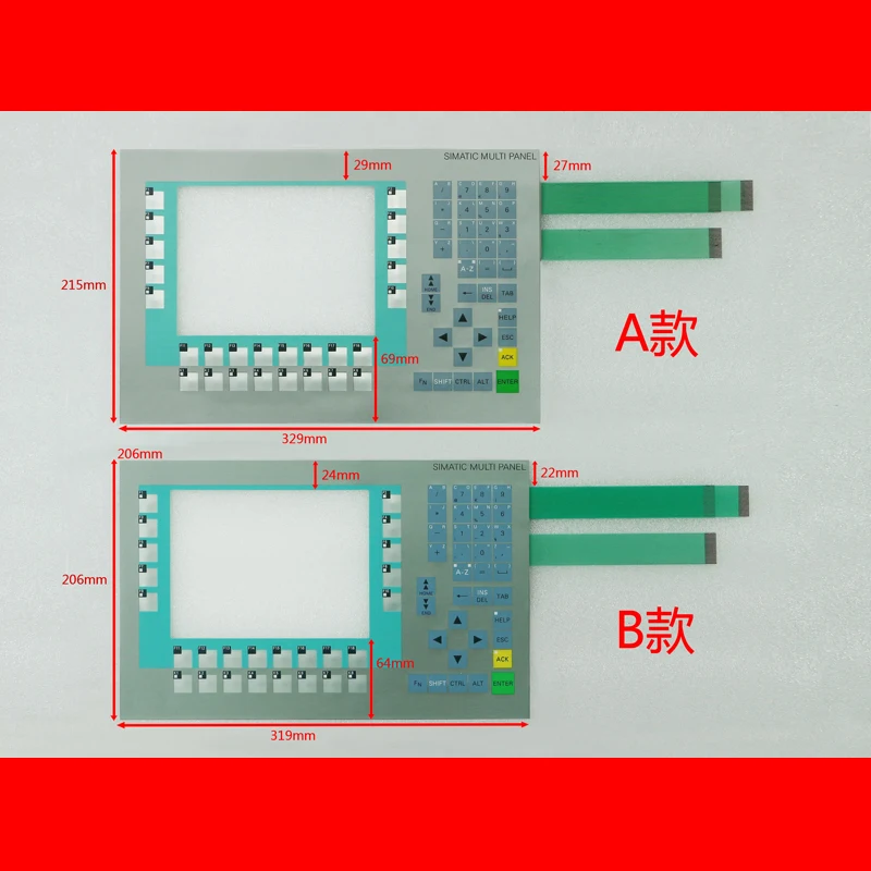 MP277-8 Key 6AV6643-0DB01-1AX1 -- Membrane switches Keyboards Keypads