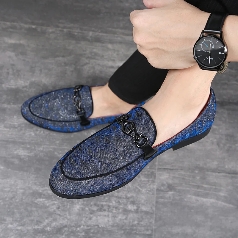 

Four Seasons of New Large Size Fashion Set Feet Le Fu Shoes Casual Dress Small Leather Shoes Personality Beans Shoes P125