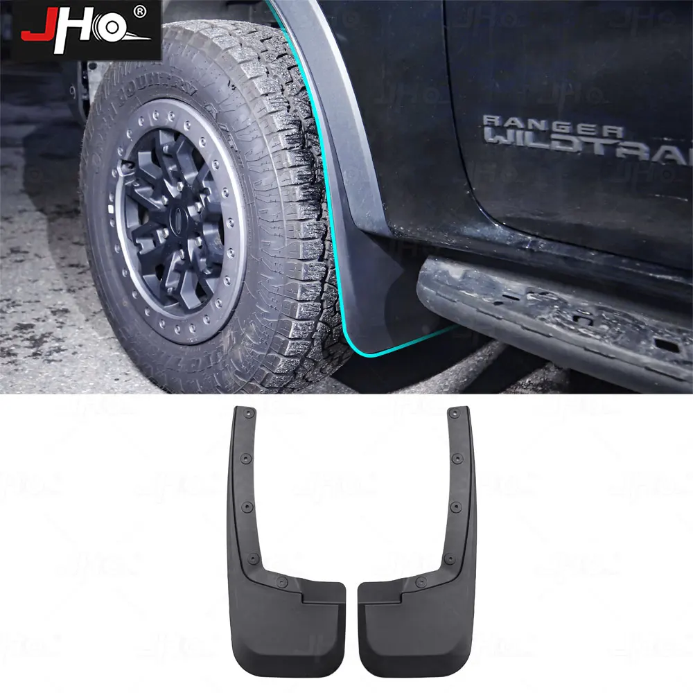 

JHO 2 шт. передние брызговики брызговики колеса на заказ подходят для Ford Ranger T9 2022 2023 2024 внешние аксессуары