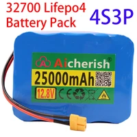 lifepo4 32700 battery pack 4s3p balanced 12 8v 25ah 25000mah with 40a bms for electric boat and uninterrupted power supply
