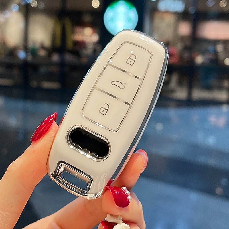 

Чехол для автомобильного ключа для Audi A6 A1 A3 A7 A5 A6 C7 Audi A4 B9 R8 Tt Mk2 C6 A3 8p A6 C5 Q7 S7 Q8 A8L RS 3 S4 S6 A6 C6 A4 B7 A4 B8
