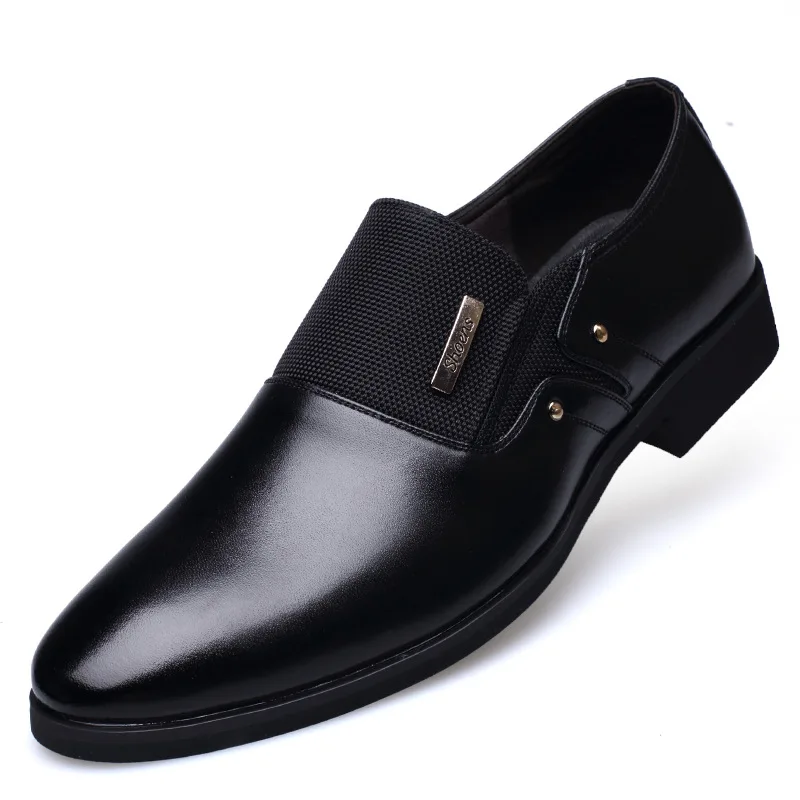

Туфли-оксфорды мужские классические, дышащие удобные, без застежки, плоская подошва, кожаные, черные