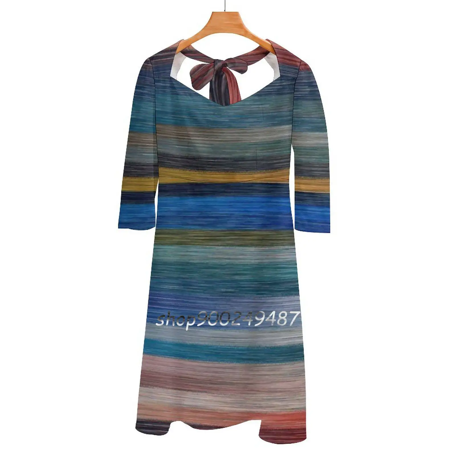 

Calufa Dress Sweetheart Knot Flared Dress Fashion Design Large Size Loose Dress Calufa 5 Lines Cool