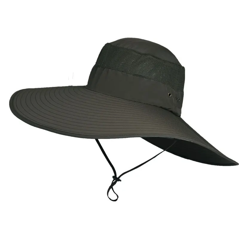

European and American plus large brim men's fisherman's hat cross-border waterproof outdoor sun hat sun protection mountaineerin