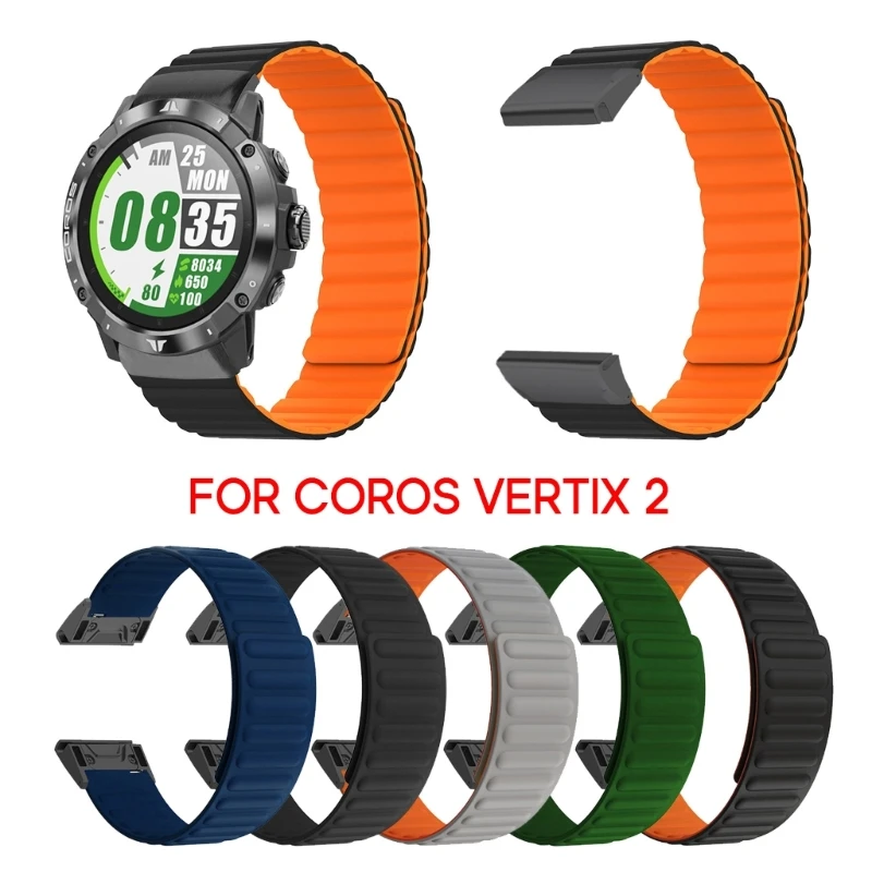 

Watch Strap Suitable for Coros Vertix 2 Smartwatch Silicone Sport Wristband Bracelet Replacement Soft Watchband