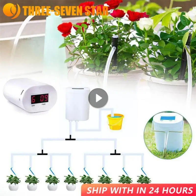 Automatic Timer Waterers Drip Irrigation 16/12/8/4/2 Pump Self-Watering Kits Indoor Plant Watering Device Plant Garden Gadgets