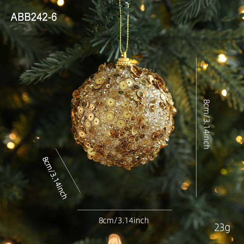 

Золотые пенопластовые шары для елки 6 шт