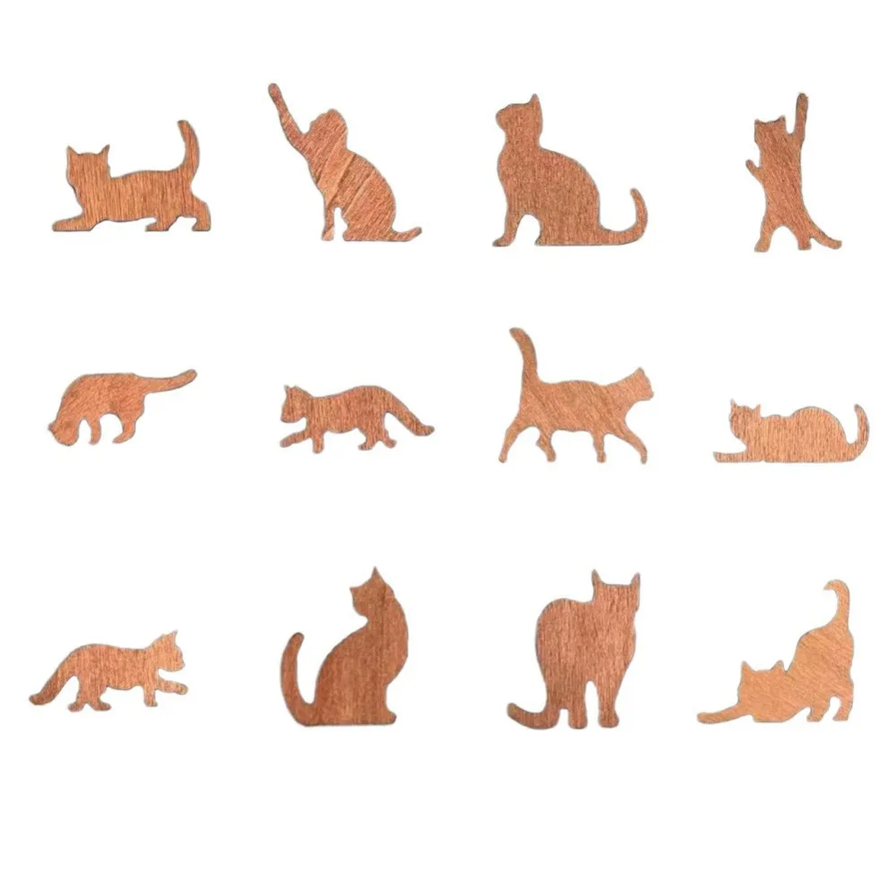 

Деревянные фигурки кошек