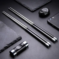 10 pair set stainless steel non slip alloy chopsticks home hotel restaurant portable healthy food stick for sushi chopsticks