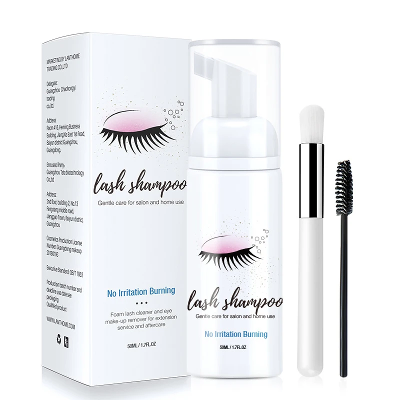 

50ml Eyelash Shampoo Eyelid Foaming Cleanser Extension Shampoo Non-Irritating Perfect For Professional Salon 1.69 Fl.oz