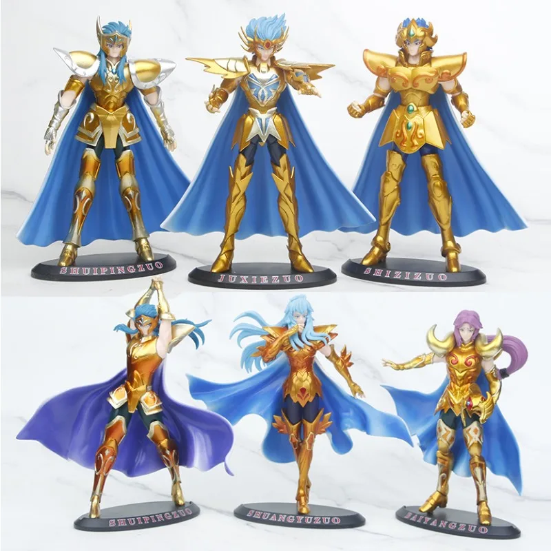 Saint Seiya The Gold Saints Овен Рыбы Водолей ПВХ статуя фигурка стол Коллекционная аниме