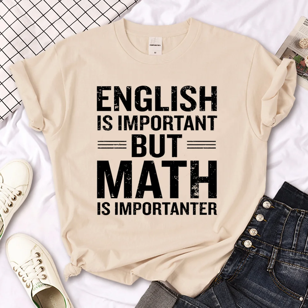 

Женская дизайнерская футболка Y2K с надписью на английском, но математический Топ, женская дизайнерская одежда