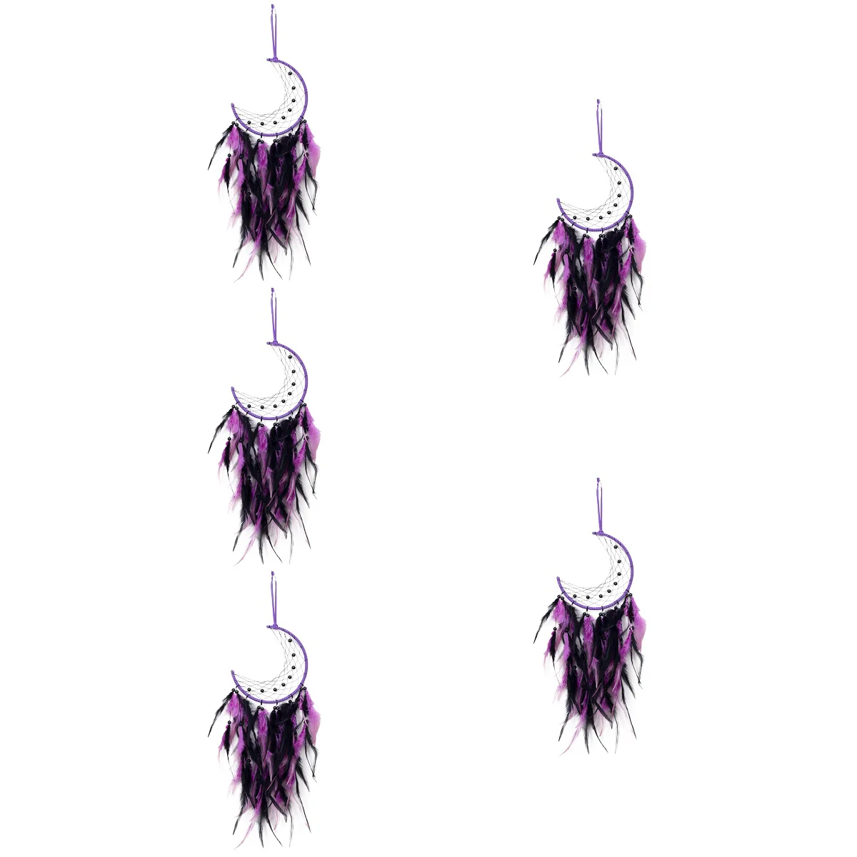 

5x Creative Decorative Exquisite Bohemian Wall Decor Wall Hanging Ornament Bedroom Dream Catcher Woven Moon Dream Catcher