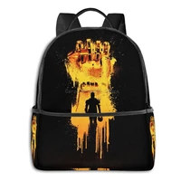 sci fi machine multifunctional black edge backpack suitable for school outdoor notebook bag