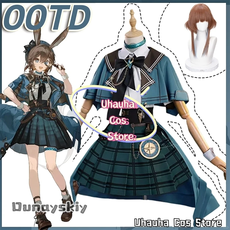 Фото Игра Arknights Amiya Косплей JK Униформа для девочек Костюм {Uhauha Cos}Amiya Школьная форма Хэллоуин Рождественский костюм женщина Лолита №1