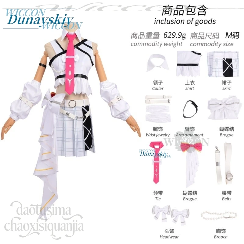 Фото Новый костюм для косплея Jirai Kei Idol Groups Solar5 Denia из игры Wuthering Waves: платье в стиле Y2K Sweet Lolita для Хэллоуина №3