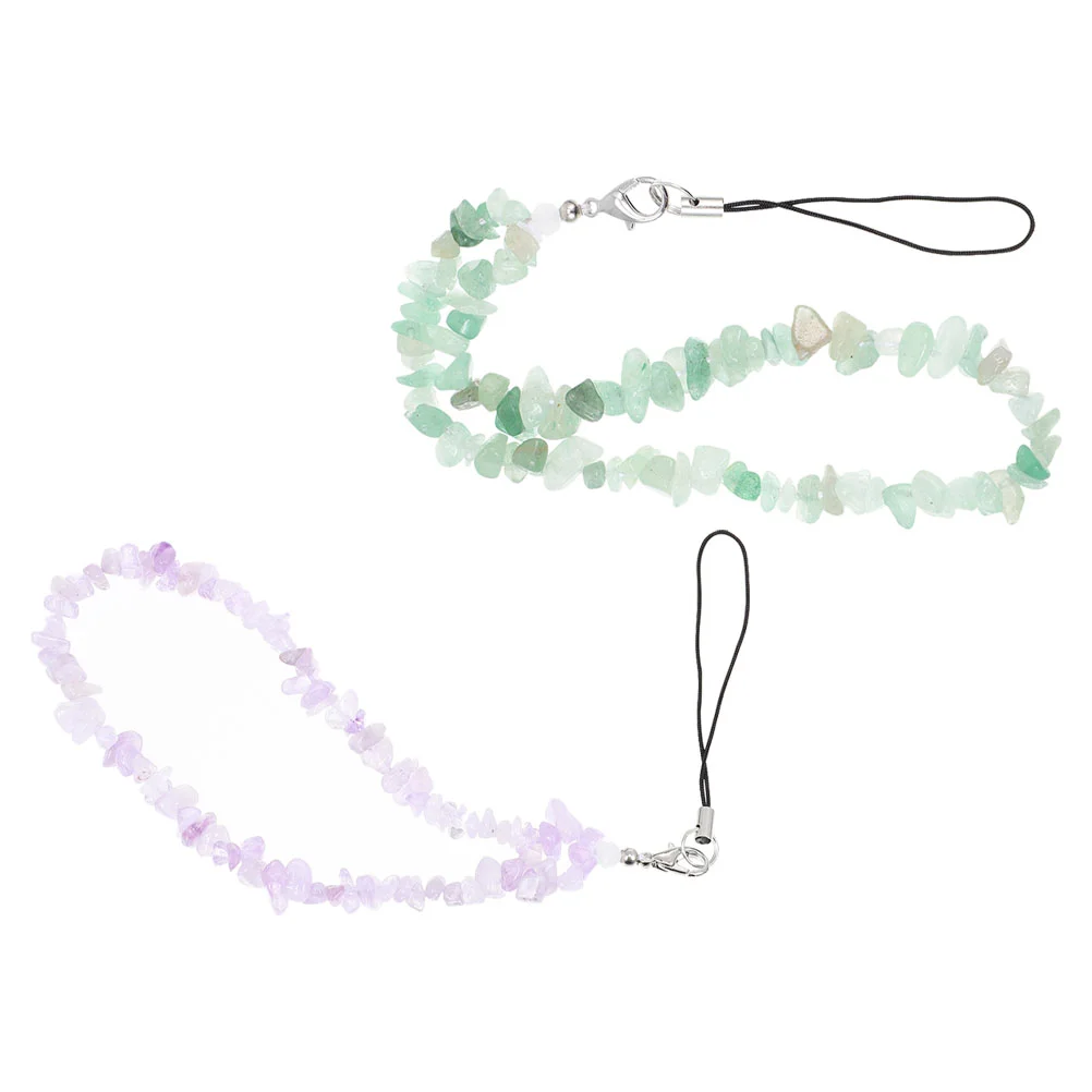 

Phone Chain Lanyard Bead Mobile Wrist Strap Beaded Cell Case Beads Crystal Rope Anti Cellphone Skid String Hanging Lost