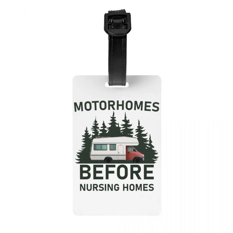 

Мультяшная бирка для багажа на дом на колесах, кемпинг, кемпинг, фургон, персонализированные бирки для багажа, путешествия, автомобильные бирки для багажа, личная Обложка, имя, удостоверение личности