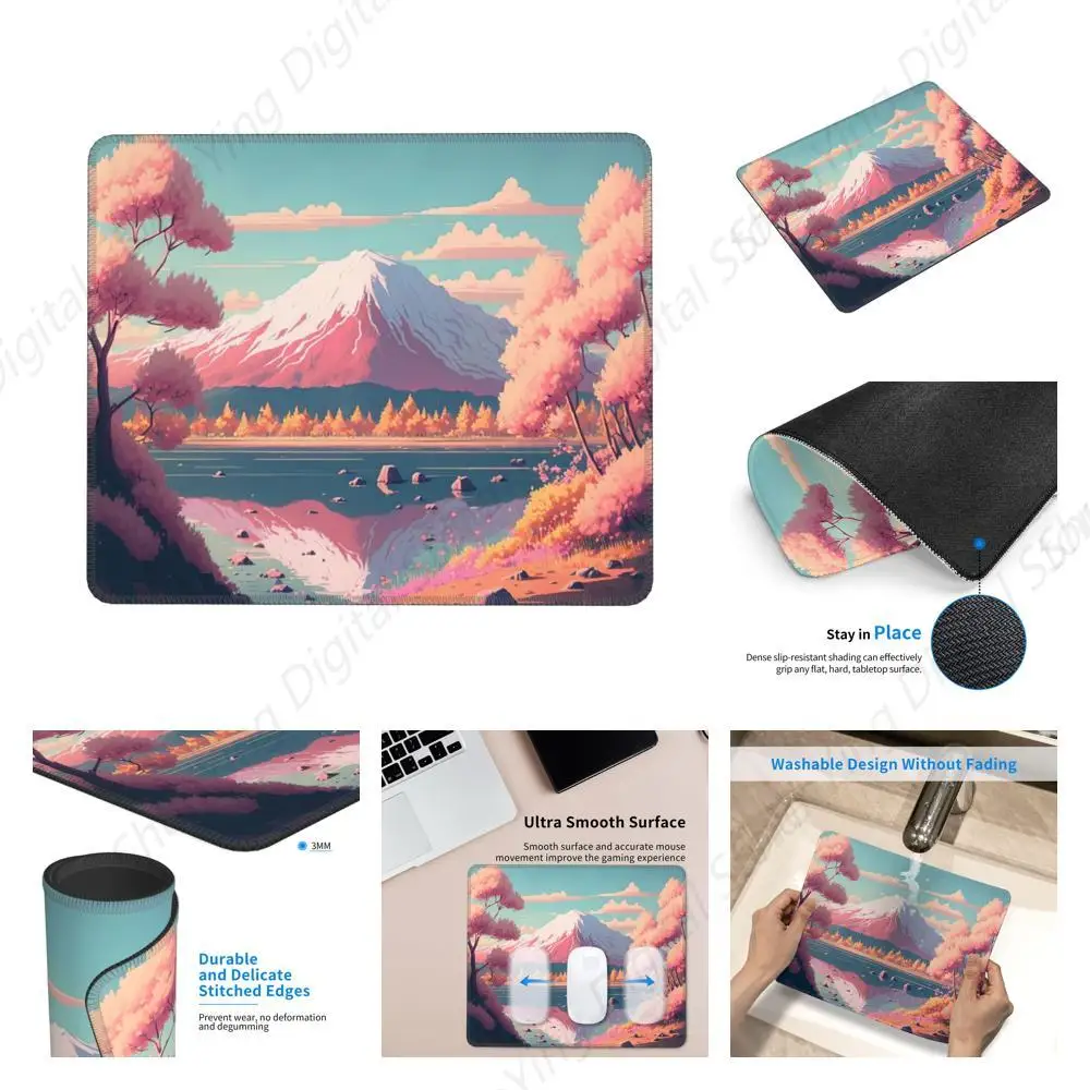 Коврик для мыши Sakura Snow Mountain нескользящий резиновый игровой коврик мужчин и