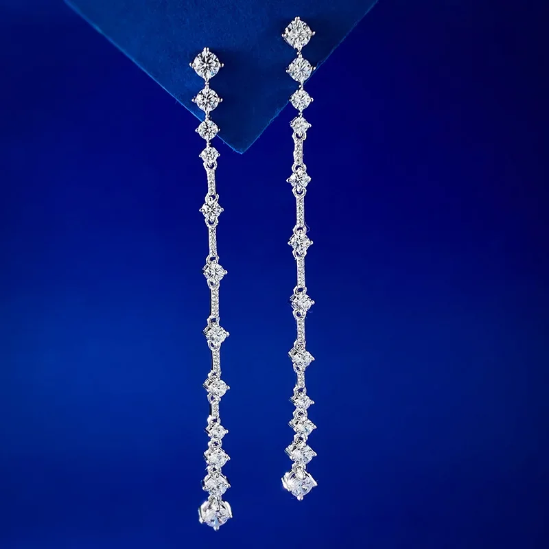 

Женские серьги-подвески с сапфирами, серебро 100% пробы