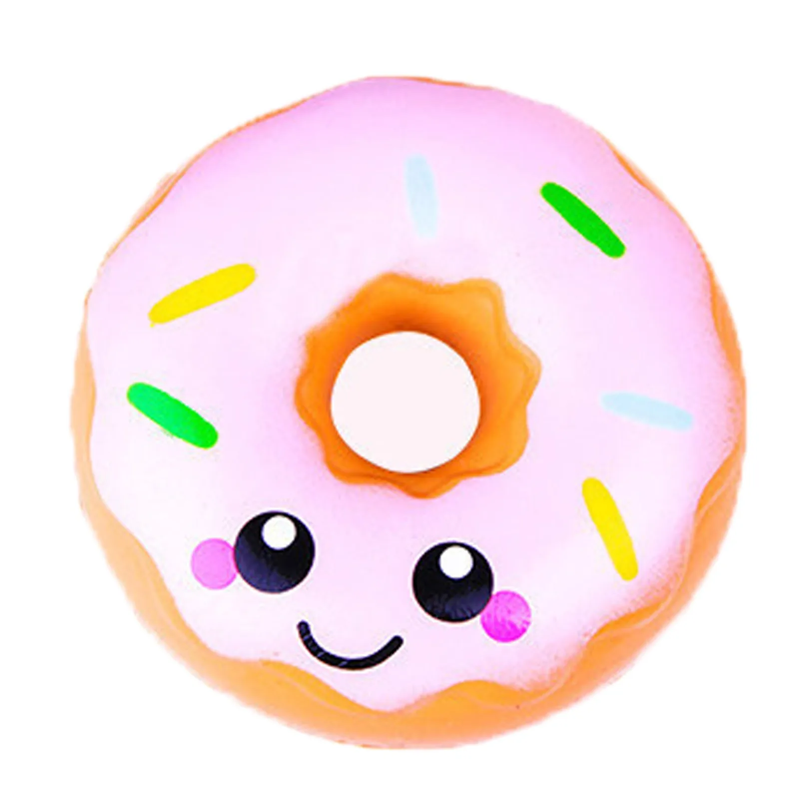 Simulation Donuts Phone Straps Cartoon Smile Face Squishy Slow Rising Anti-strss Photo Props Squeeze Squishy toy for Child30#