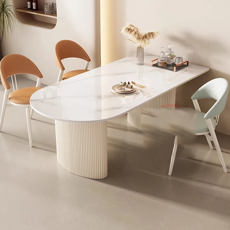 Современный мобильный обеденный стол роскошный минималистичный дизайнерская