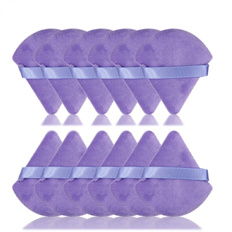 

12Pcs\set Multi-color Velvet Powder Puff Pizza Flours Mini Face Makeup sponge Cosmetics Washable Lightweight Makeup Puff Tools