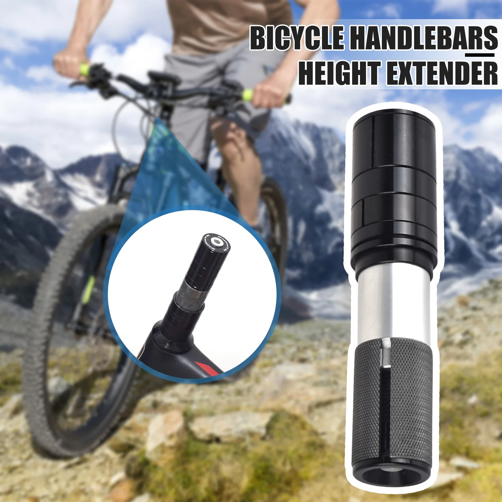 

Bicycle Fork Stem Height Extender Handlebar Riser Head Up Adapter Aluminum Alloy Height Spacer Cycle Riding Accessories