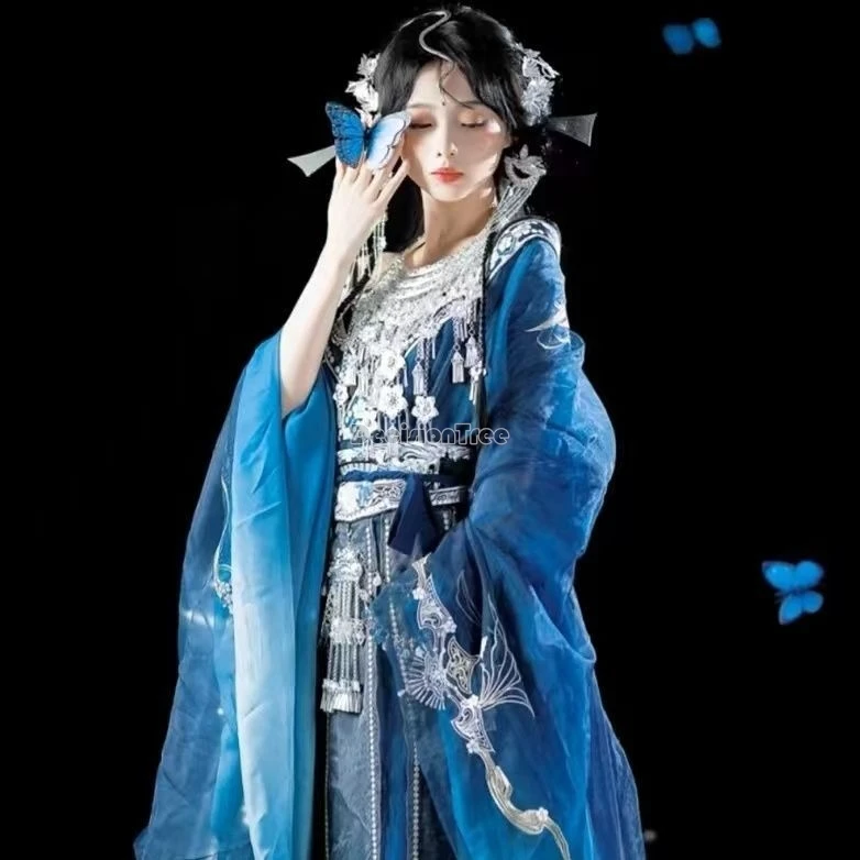 2024 празднование праздника девушки hmongb великолепный набор ханьфу китайский Вей