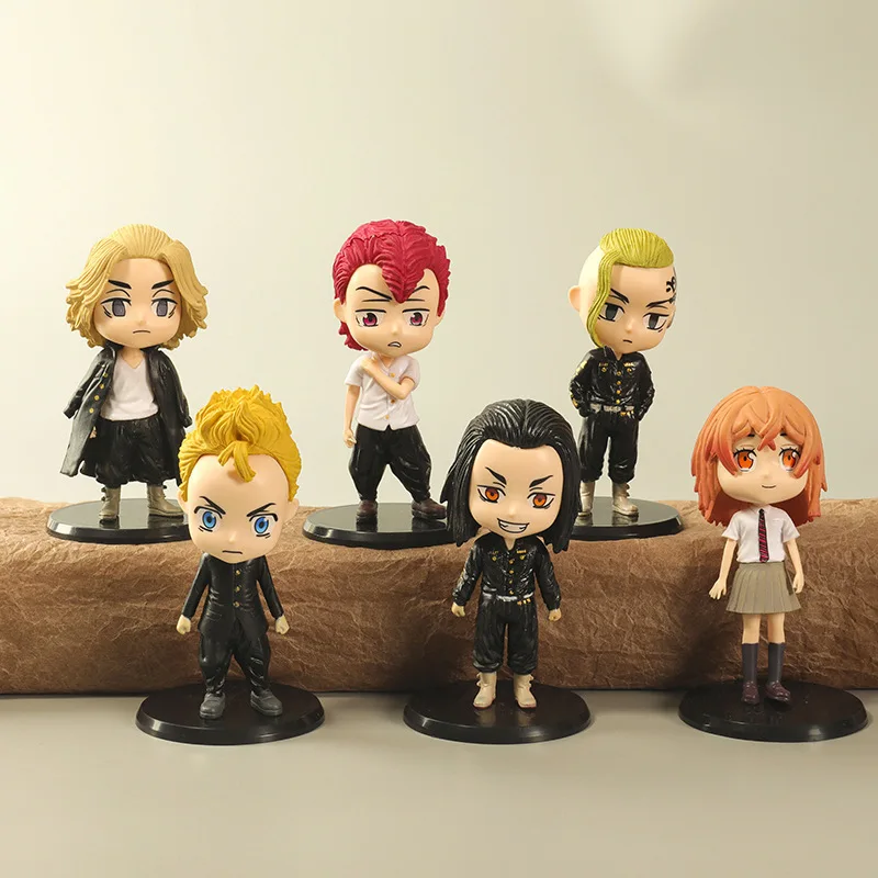 

Anime Tokyo Revengers Action Figure Manjiro Sano Takemichi Hanagaki Draken Chifuyu Matsuno Keisuke Baji PVC Figurine Manga Toys