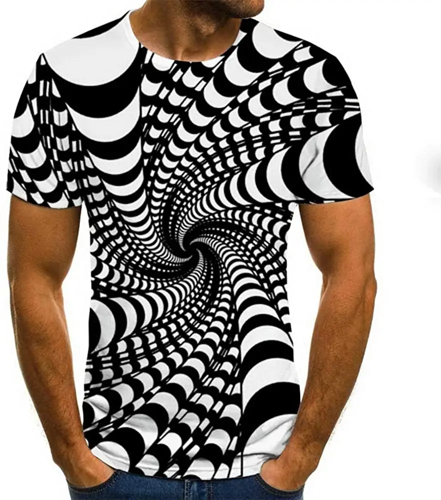 

21Grams Men's 3D Shirt's Graphic Tees Print T-Shirts for Men Short Sleeve Casual Trendy Streetwear Fashion with Designs