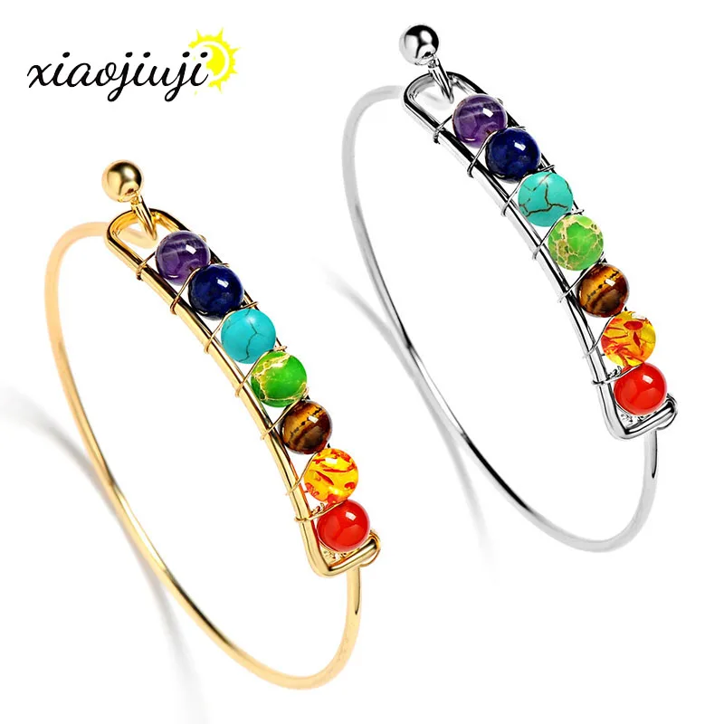 

6MM Natural Stone Colorful Stone Bead Bracelet Amethyst Red Agate Stone Yoga Energy Bracelet Women's Jewelry Accessories