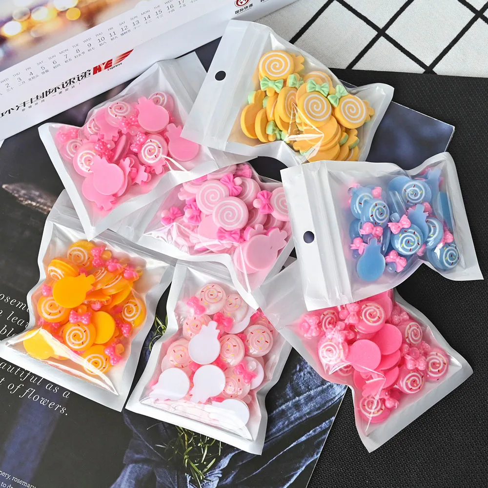 

20/30/50Pcs/Bag Rainbow/Candy/Lollipop Nail Charms Resin Kawaii Charms Decoration Sugar Dessert Craft For Manicure Accessories ^