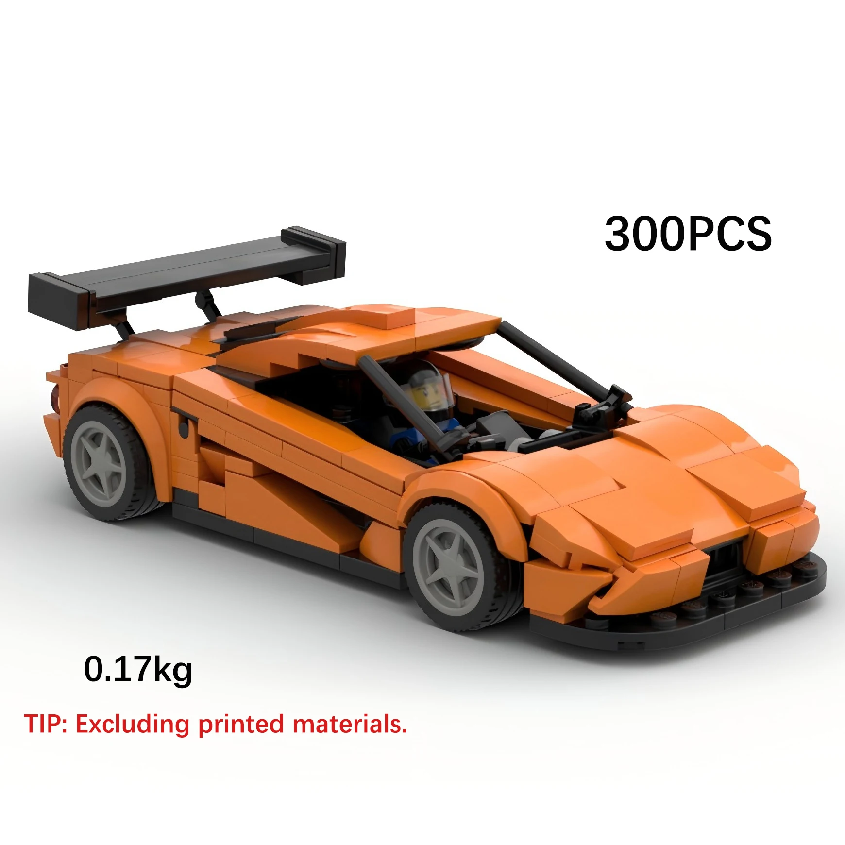 Совместимые брендовые строительные кирпичи MOC 30875, верхний уровень спортивного автомобиля, гоночная модель, технология, сборка, детские игрушки, костюм, 300 шт. (art.: 3920d4b368fa1) - 3920d4b368fa1