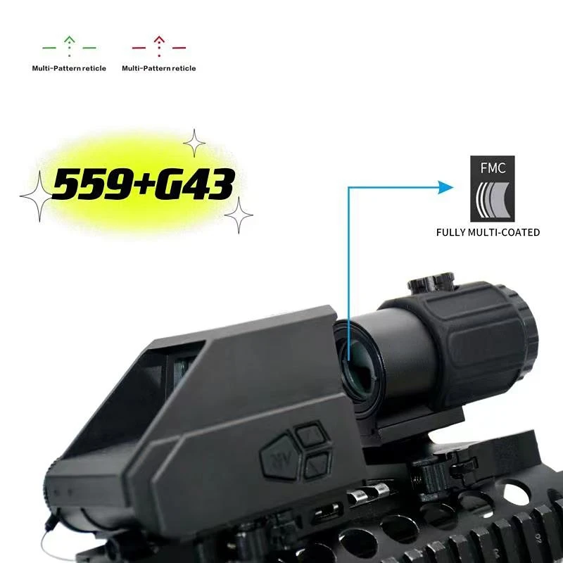 Hunting 559+G43 red dot& Green Dot Sight Riflescope Tactical Optics Riflescopes Airsoft Sniper Rifle Red Dot Holographic Scope